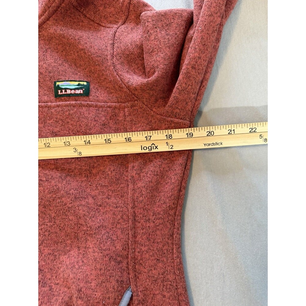 LL Bean Better Sweater Fleece Pullover Womens Small Snaps Mock Neck Logo - Picture 3 of 5